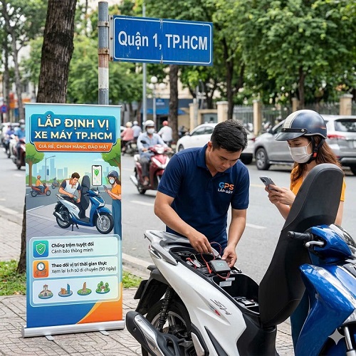 Dịch Vụ Lắp Định Vị Xe Máy Tại Toàn TPHCM – Đến Tận Nơi Sau 30 Phút