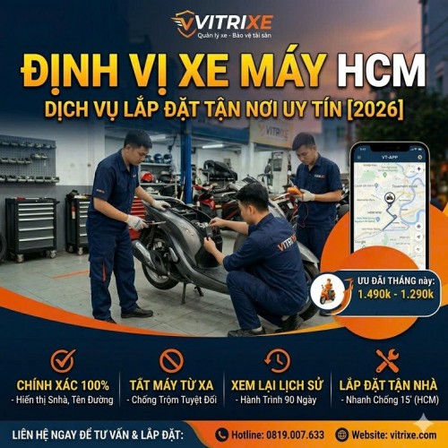 Lắp Định Vị Xe Máy HCM Uy Tín – Chính Xác – Lắp Đặt Tận Nhà