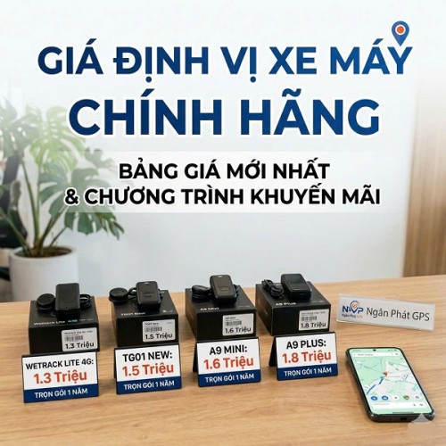 GIÁ ĐỊNH VỊ XE MÁY BAO NHIÊU?