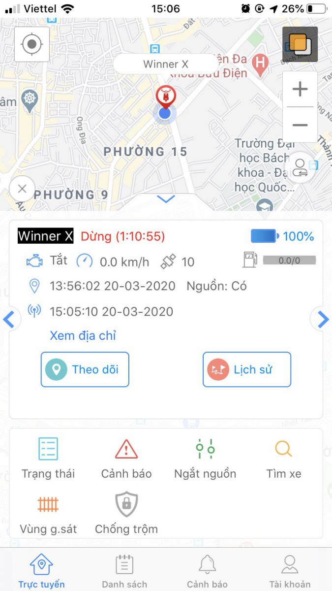 app định vị xe máy