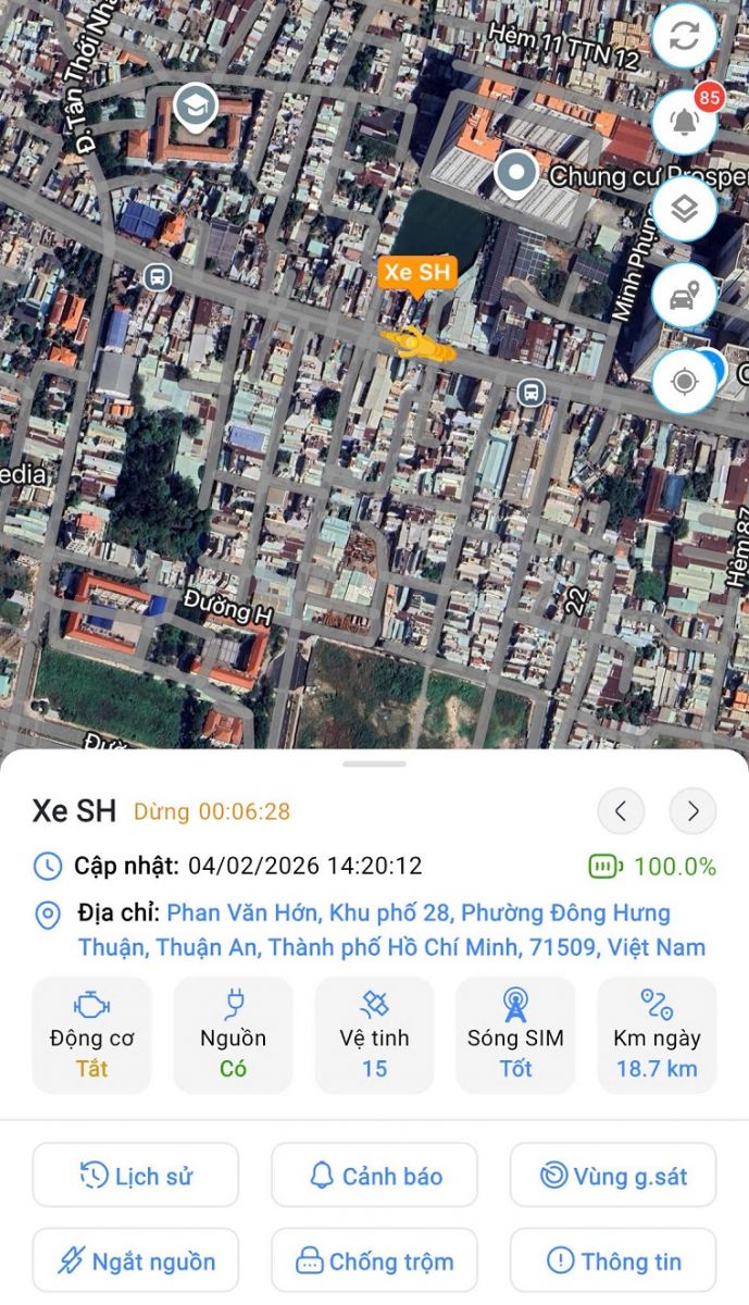 app xem định vị xe máy