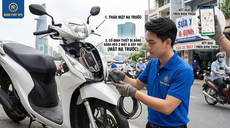 cách lắp định vị xe máy