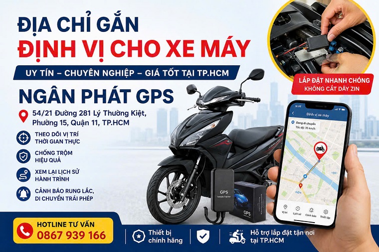 địa chỉ gắn định vị cho xe máy quận 11
