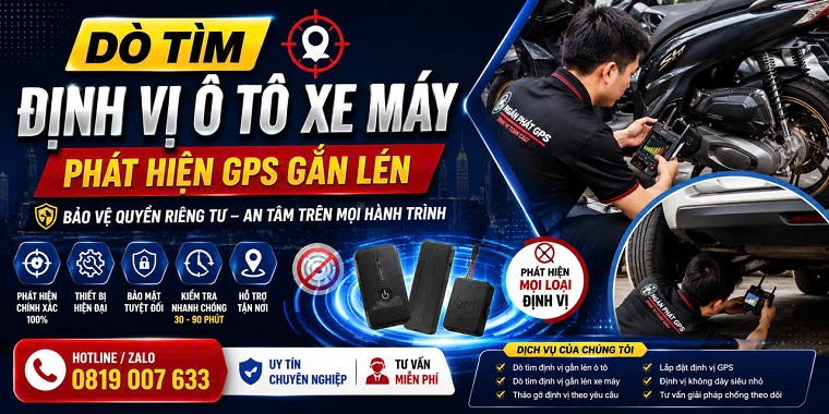 dịch vụ dò tìm định vị ô tô xe máy