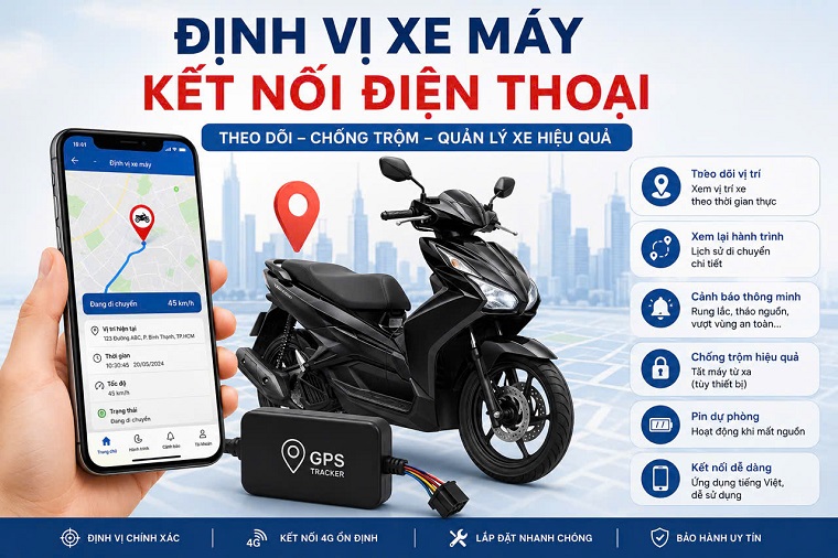 định vị xe máy kết nối điện thoại định vị xe máy kết nối điện thoại