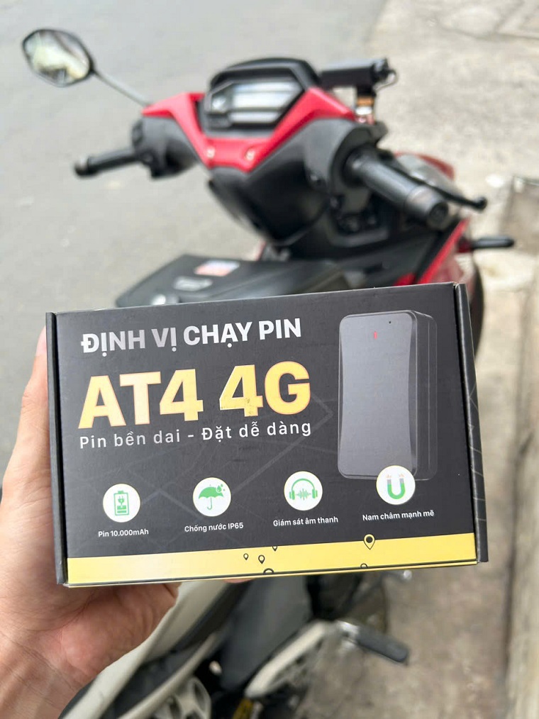 Thiết bị định vị xe máy at4 4g giá 2.5 triệu