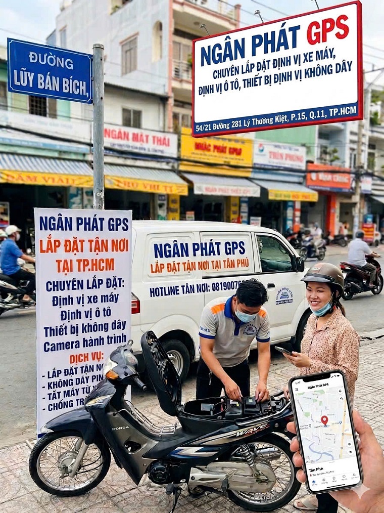 lắp định vị xe máy quận tân phú tận nơi