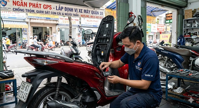 lắp định vị xe máy tại quận 10