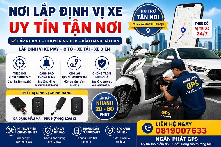 nơi lắp định vị xe uy tín tận nơi