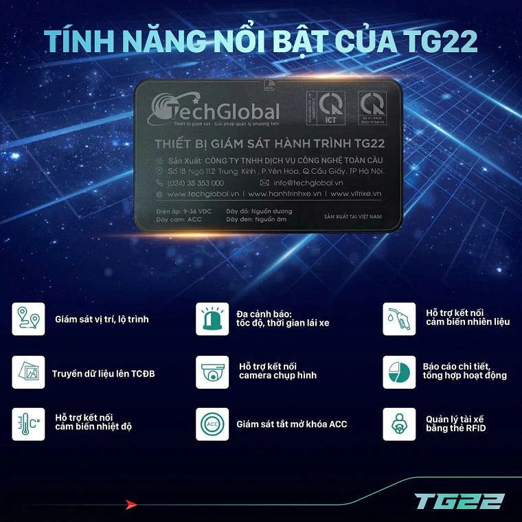 Thiết Bị Giám Sát Hành Trình Hợp Chuẩn TG22 Thiết Bị Giám Sát Hành Trình Hợp Chuẩn TG22
