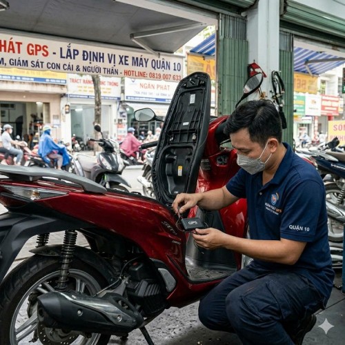 Lắp Định Vị Xe Máy Tại Quận 10: Giải Pháp Bảo Vệ Xe & Quản Lý Người Thân 24/7