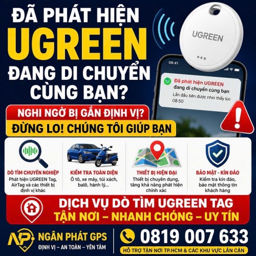 Đã Phát Hiện “UGREEN Tag Đang Di Chuyển Cùng Bạn” Là Gì?